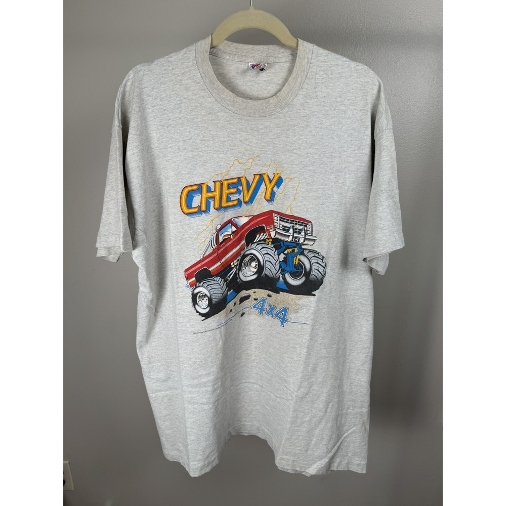 Vintage 80s Chevy 4x4 Chevrolet Truck T-Shirt Mens XXL